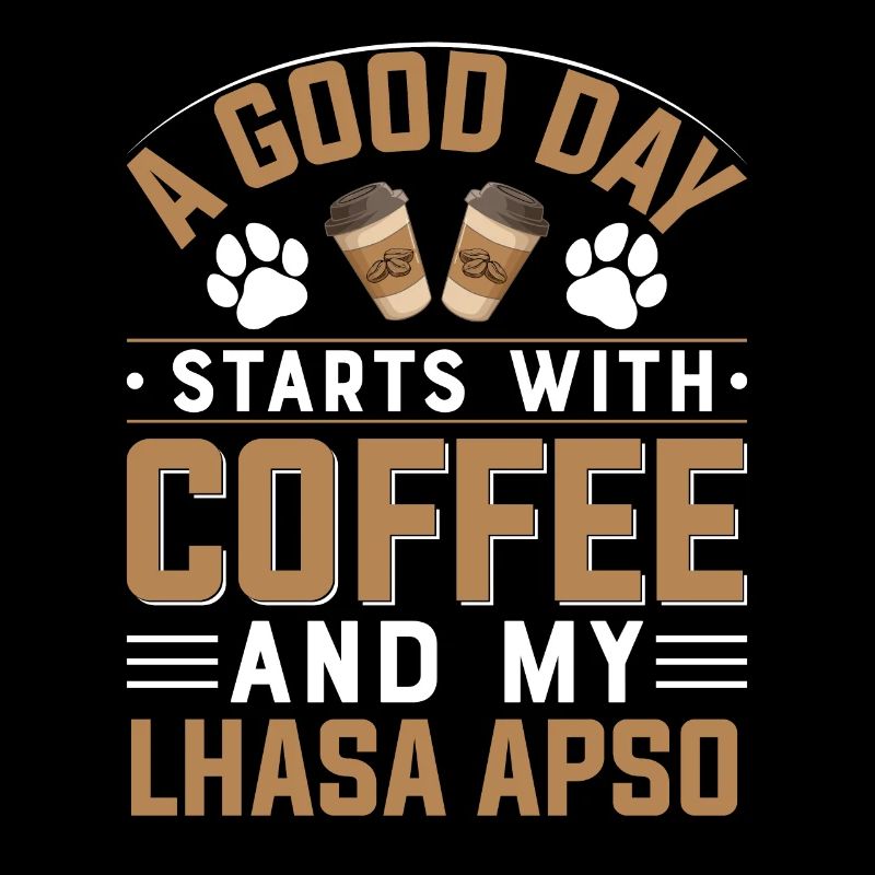 Lhasa Apso Coffee Drinking Dog Owner Caffeine Dog