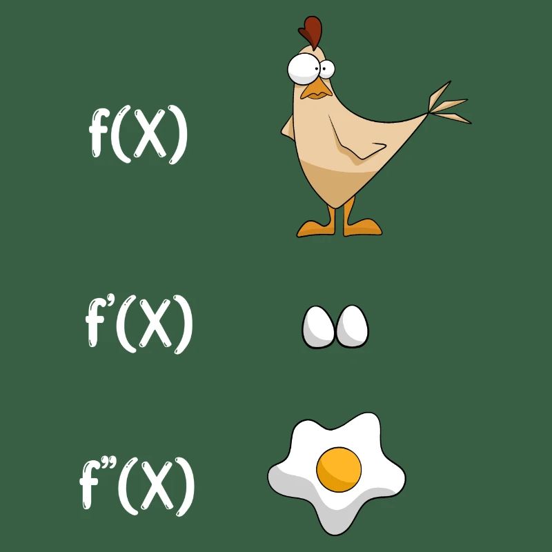 Math Derivation Chicken Student Teacher Gift