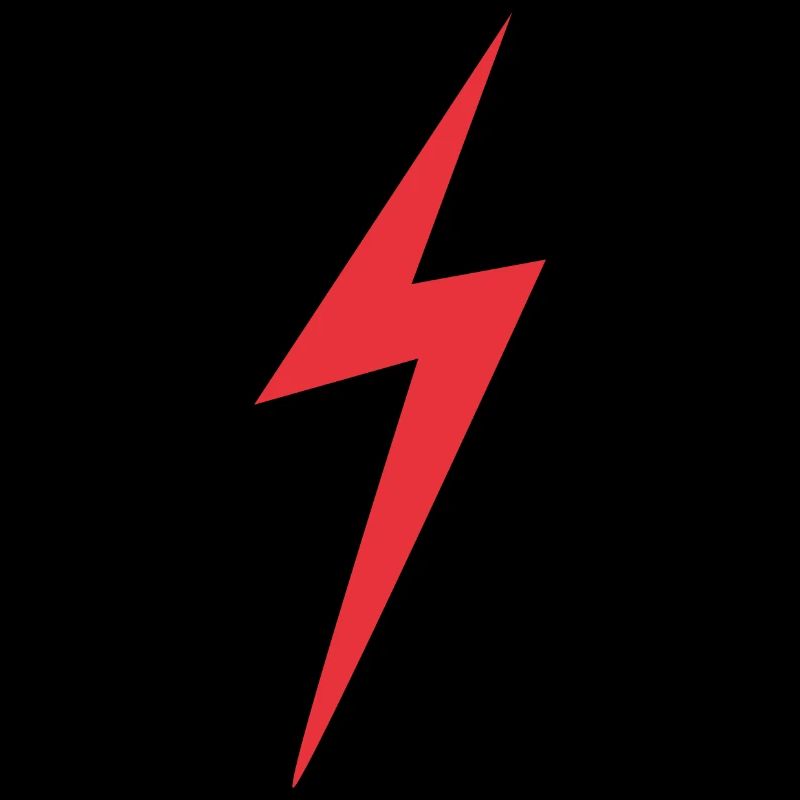 Roter Blitz Blitzschlag Comic Stil Elektrisch