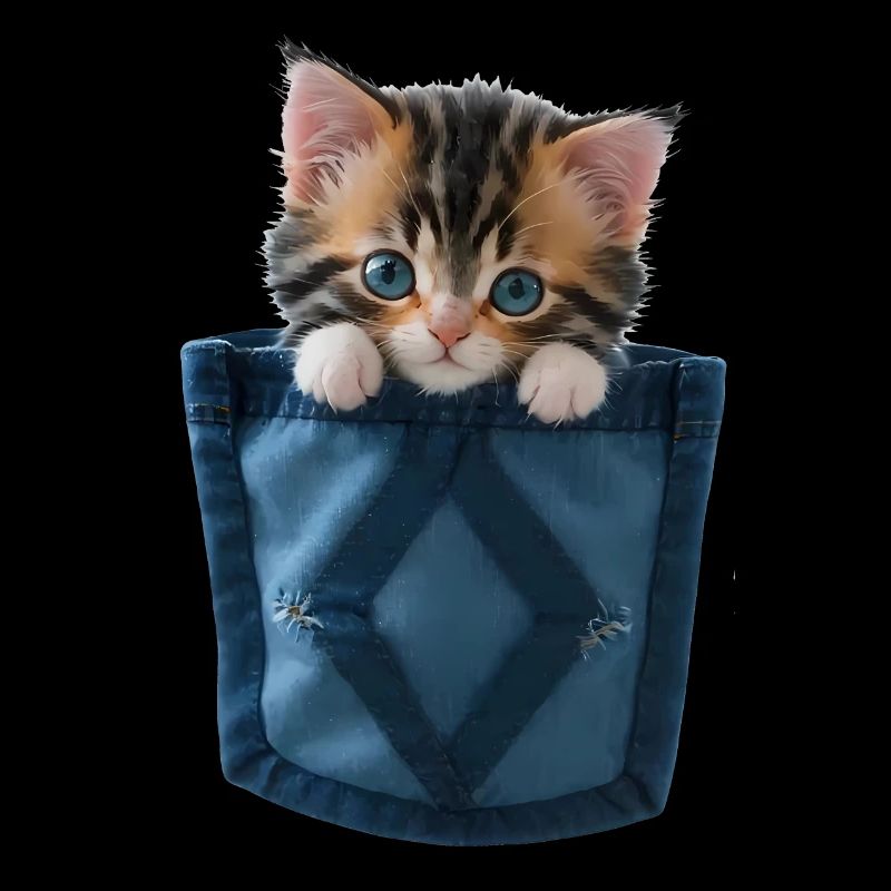 Katze in Tasche süß Kätzchen