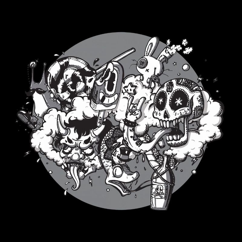 Mélange de graffitis - Béni soit les fous