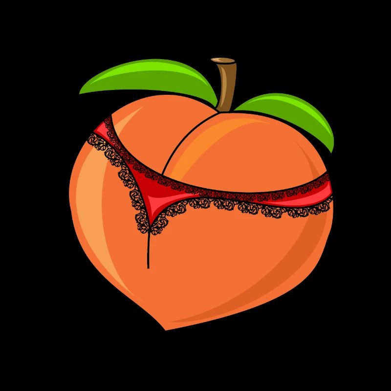 Funny peach with thong