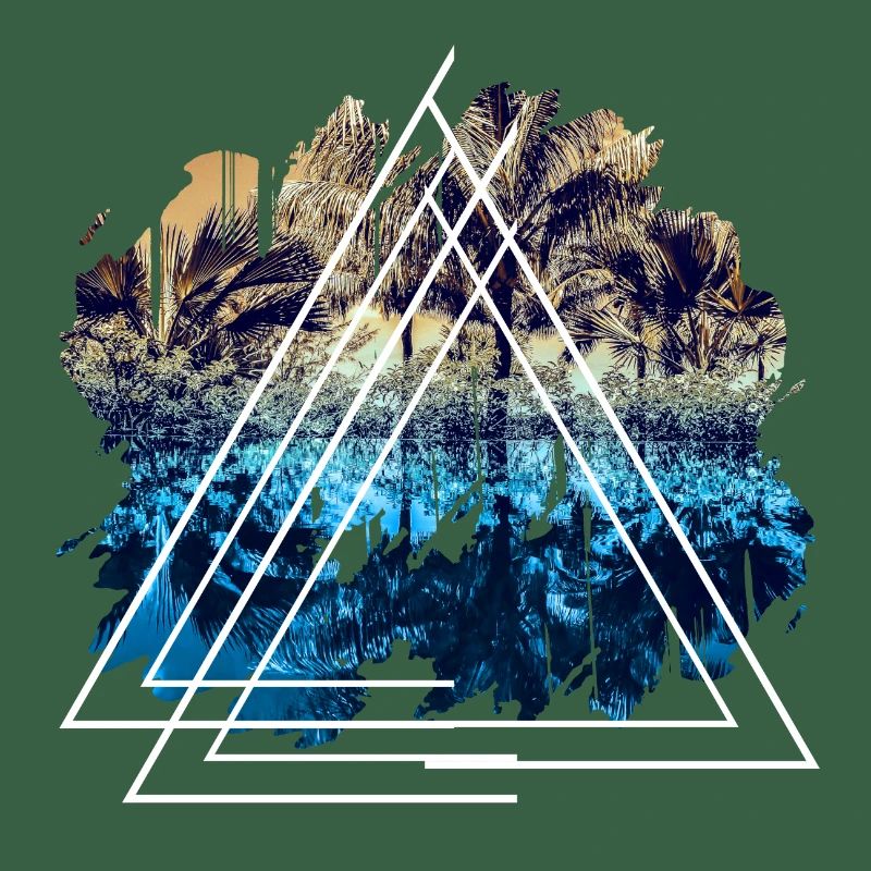 Vacation landscape triangular shape gift