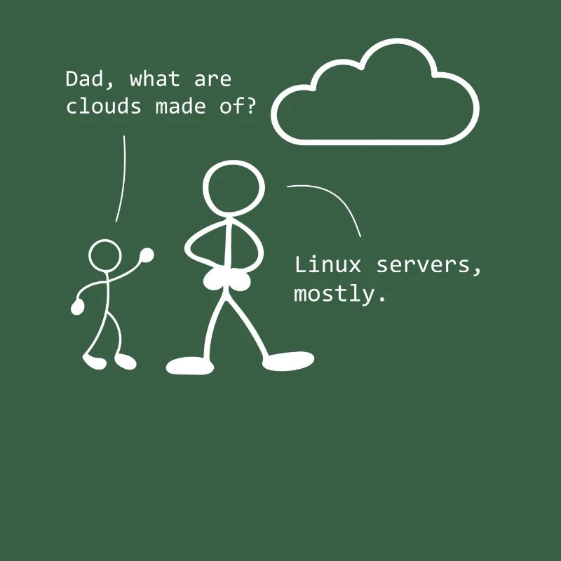 Cloud Witz ITler Programmierer Computerfachmann