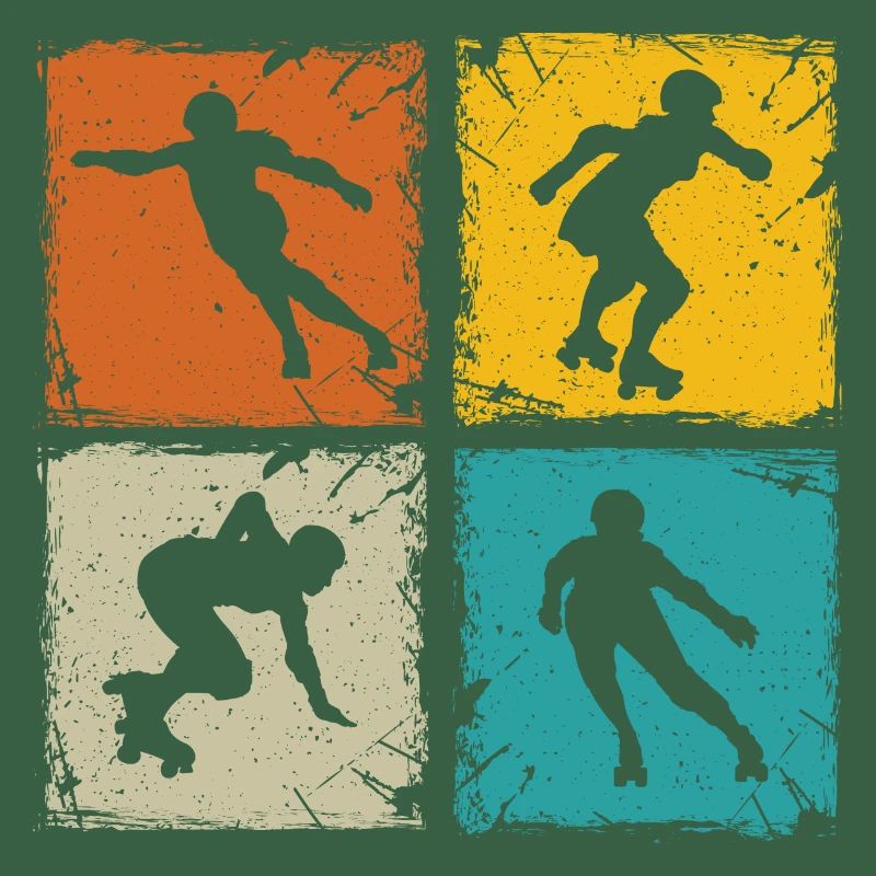 Roller Derby retro Quadrate einzigartige Roller Derby