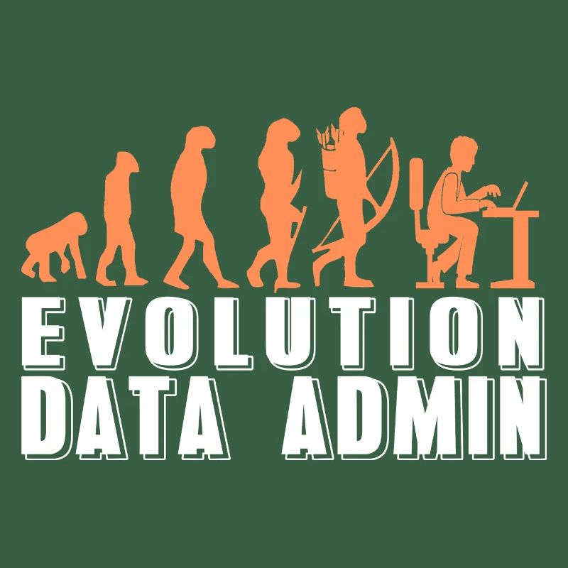 Retro Funny Evolution Of A DATA Admin T-Shirt