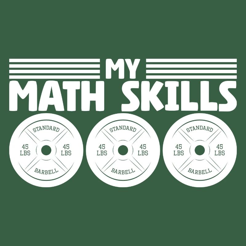 Plaques de poids d’haltérophile Bodybuilder Math