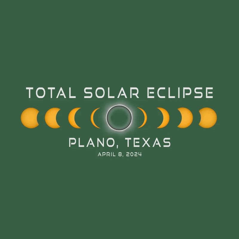 Plano Texas Solar Eclipse 2024 8 avril Souvenir