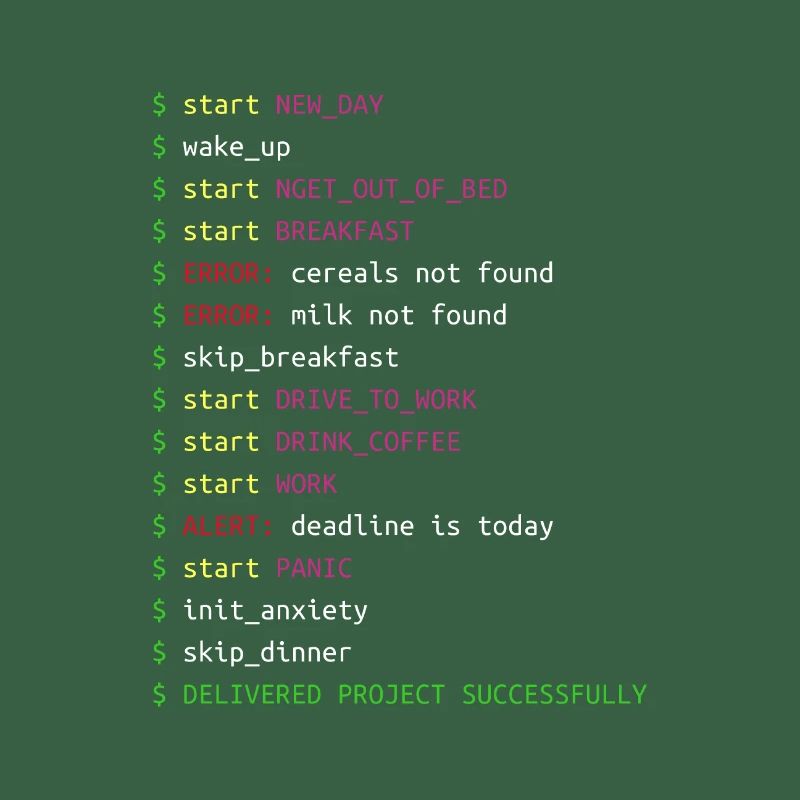 Journée dans la vie d'un programmeur | Coding Geek Gift