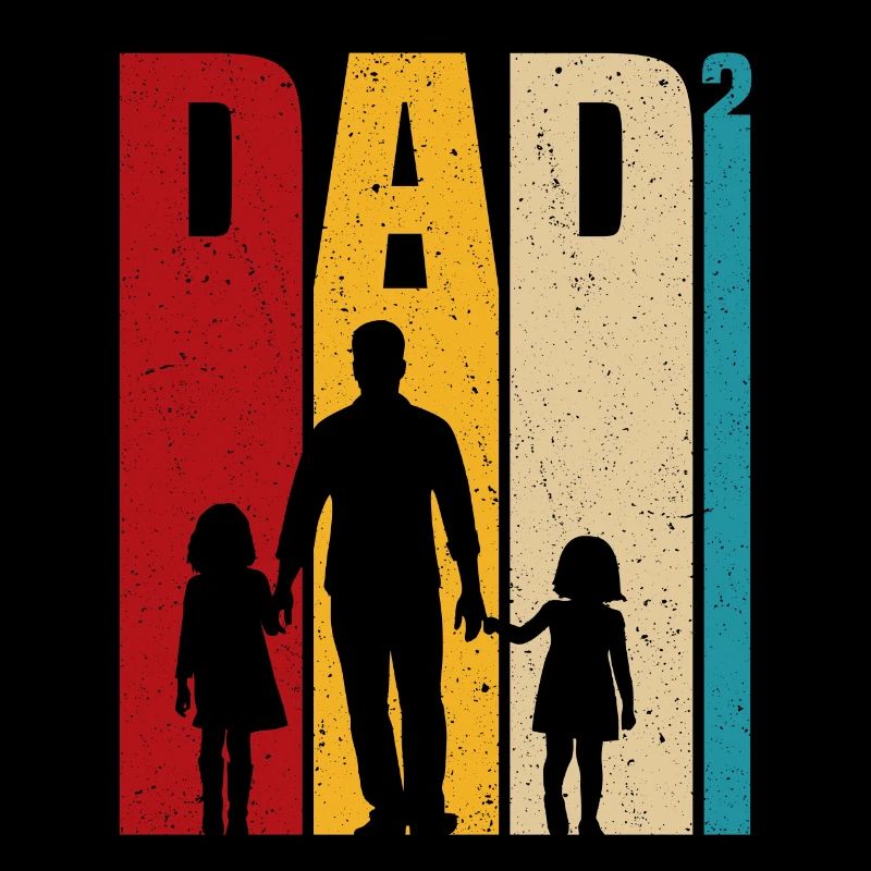 Vater von zwei Töchtern Geschenk Papa Töchter
