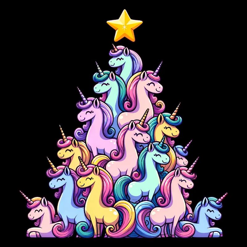 Conception d’arbre de Noël Licorne