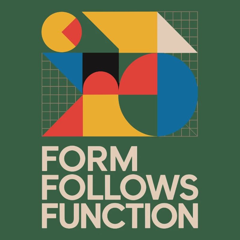 Bauhaus Form Follows Function Geometric Art