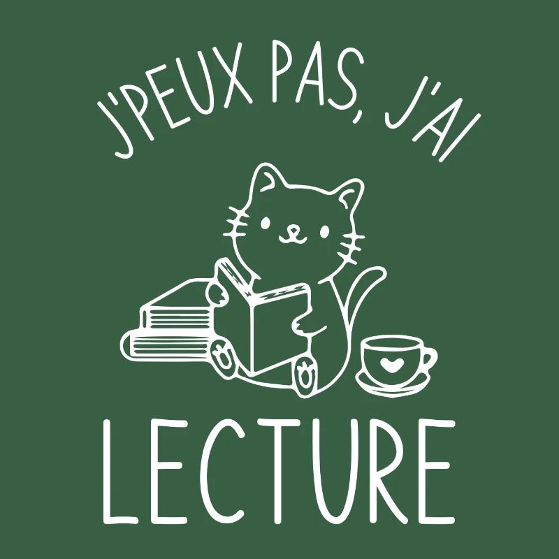 Lecture café chat mignon