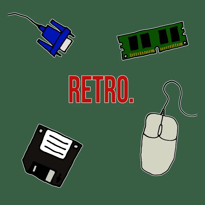Retro Computer Lettering Statement Gift 90s