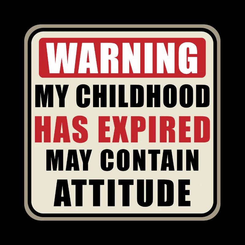 Witty Warning Adulthood Attitude 18th Birthday Tee