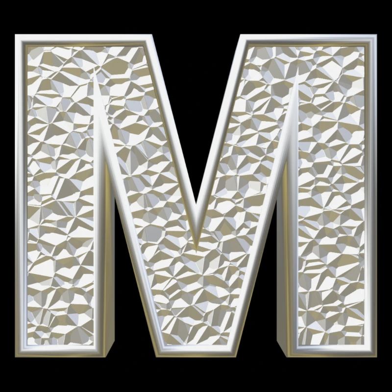 M, letter, letter M, initial, initial M, monogram,