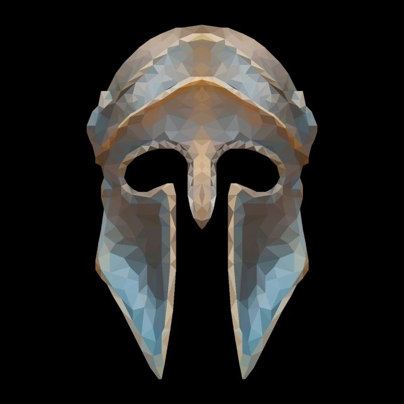 Gladiator's helmet low polygon effect