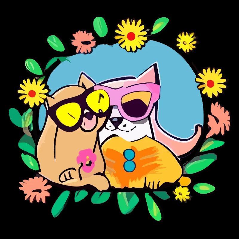 Hund und Katze sind beste Freunde