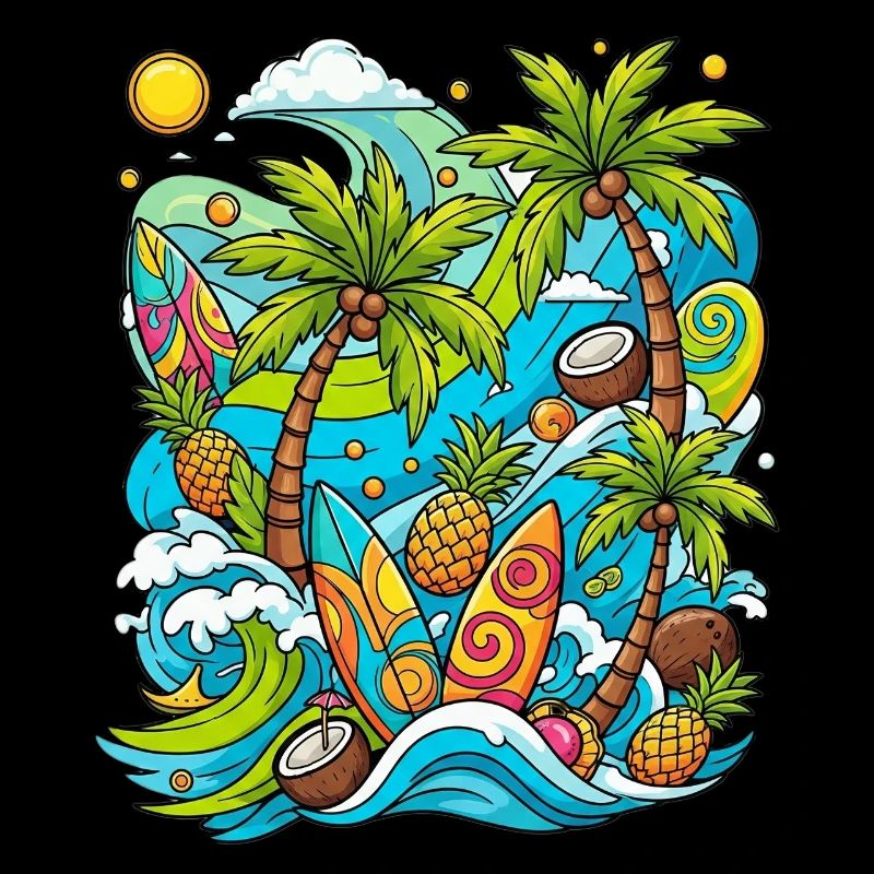 Modèle de vacances tropicales