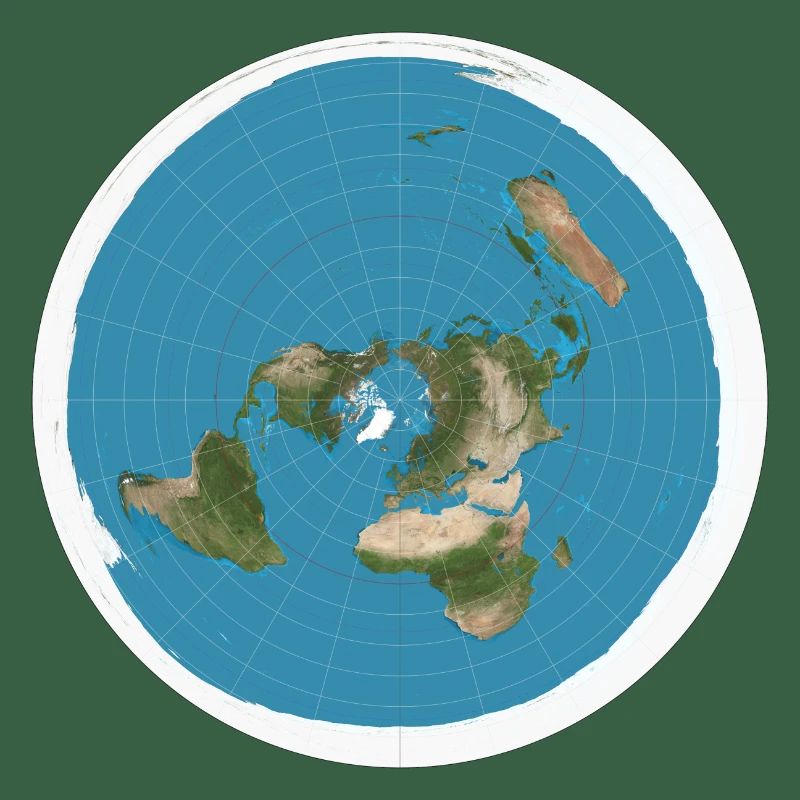 Flat earth map