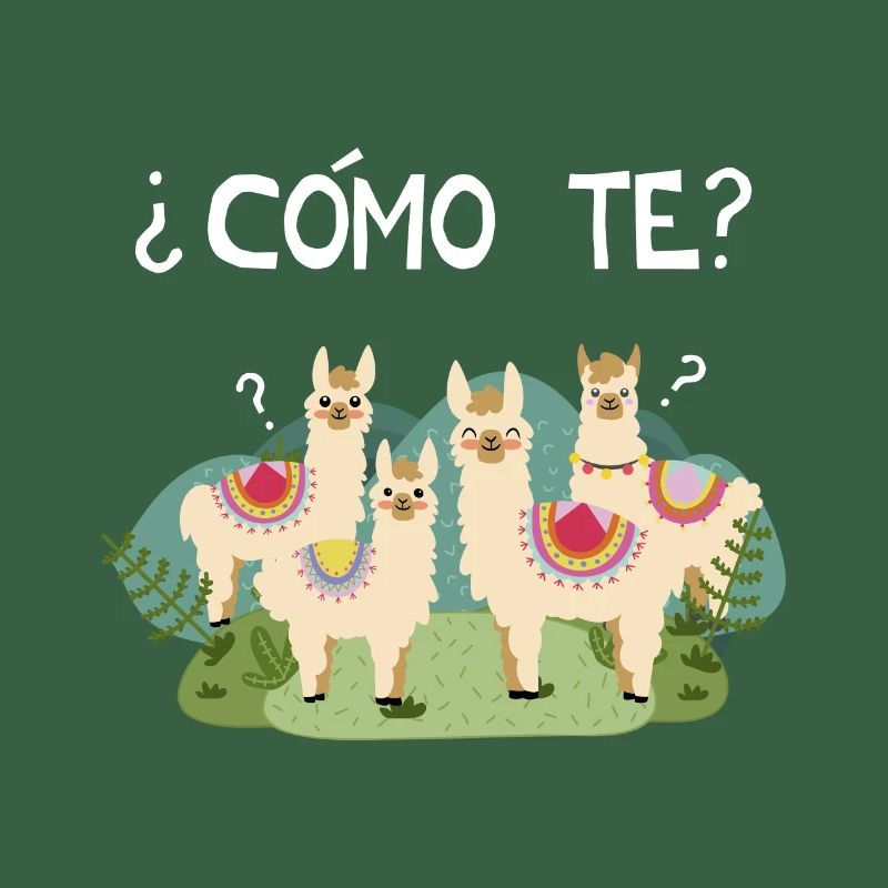 Funny Spanish Tee, Como Te Llama, impression de lama