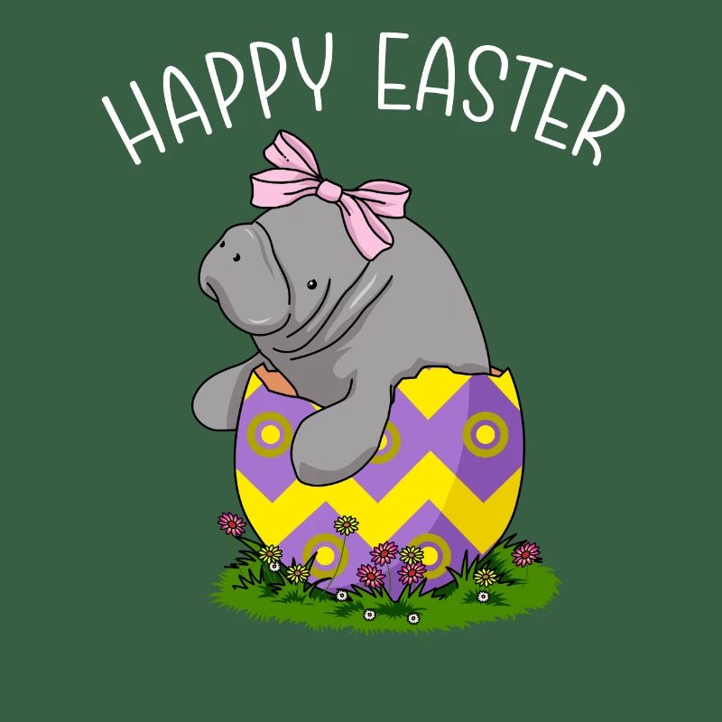 Happy Easter Manatee Gift Manatee