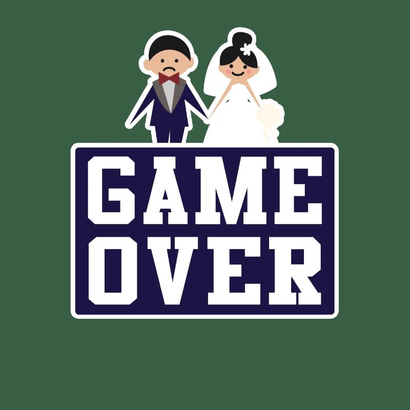 Game Over Ehemann Ehefrau Hochzeit Trauung
