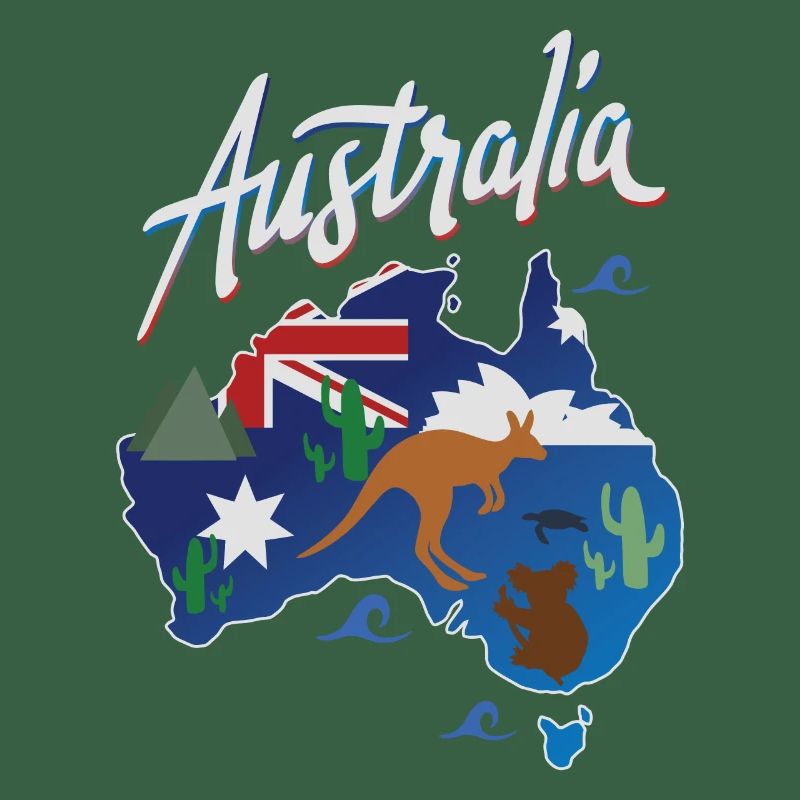 Voyage Australie Fun Aussie Map Gift Design Idea