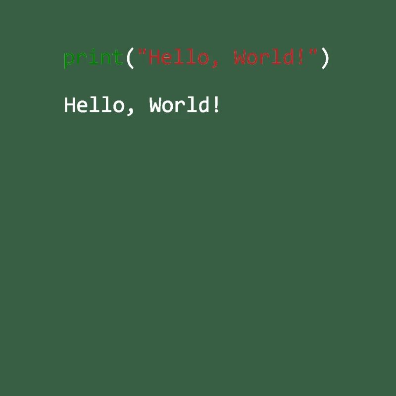 Programmeur de python cadeau Hello World
