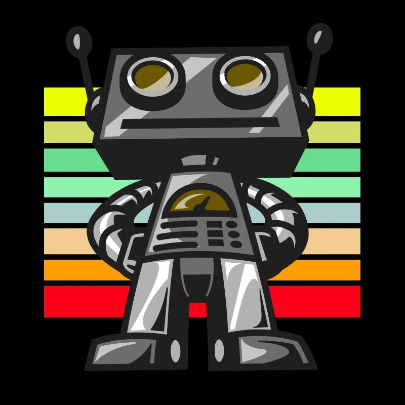 Robot retro sunset
