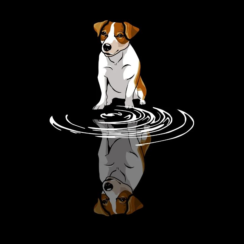 Jack Russel reflet dans l'eau | Amoureux des chiens