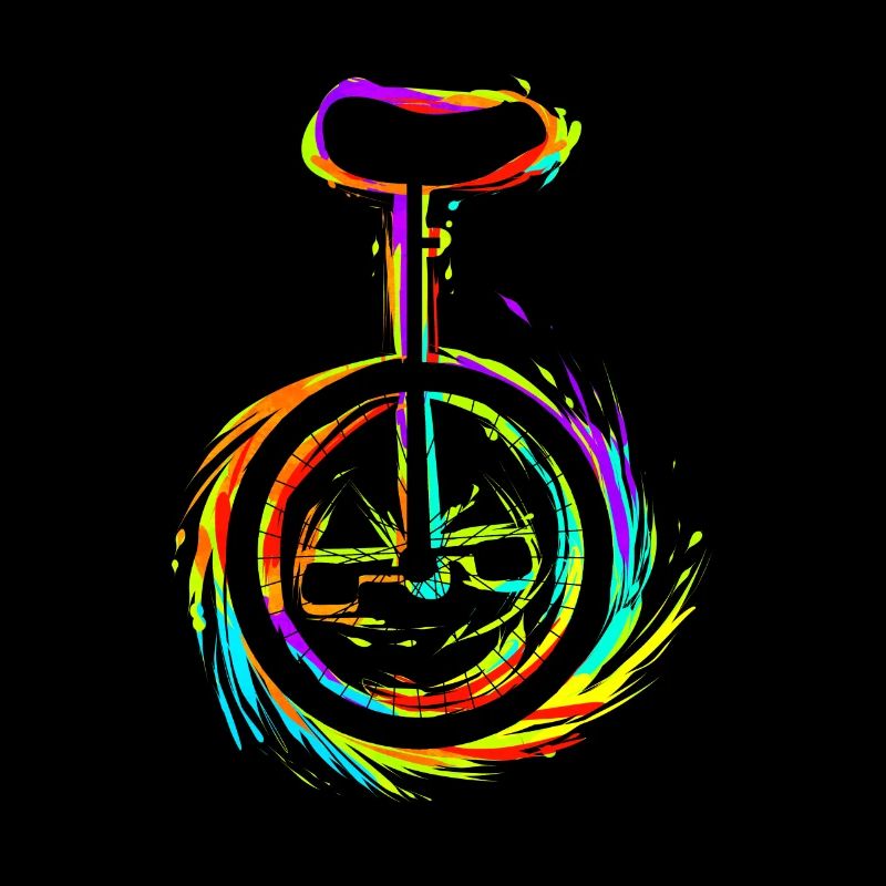 Monocycle Riding Conception de cyclisme coloré