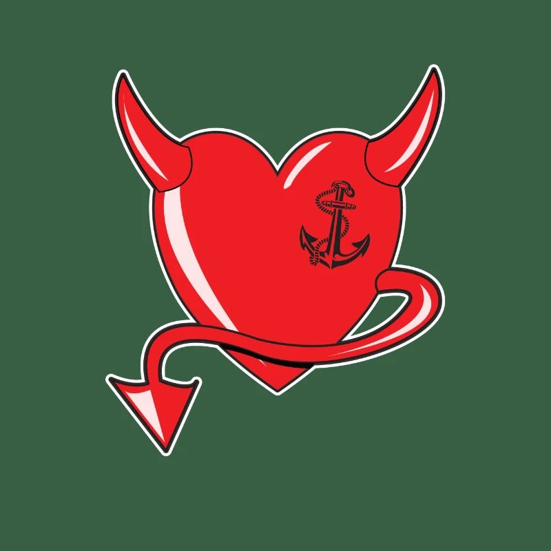 Red Heart - Devil Heart - Devil's Heart - Gift