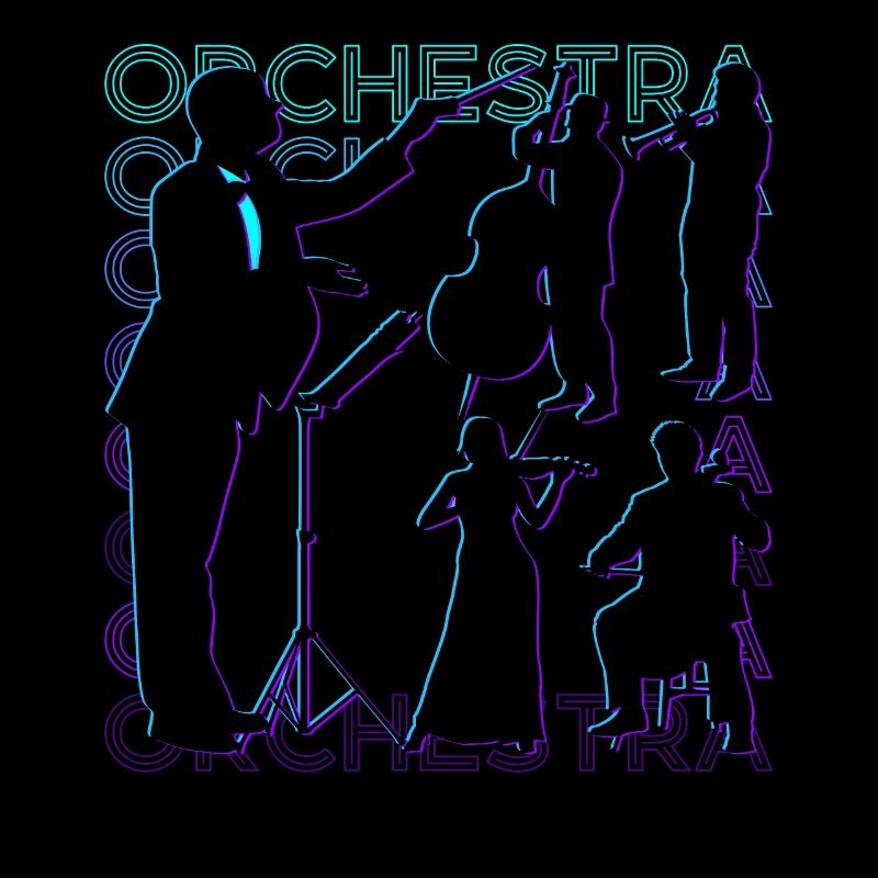 Orchestermusik Dirigent Retro