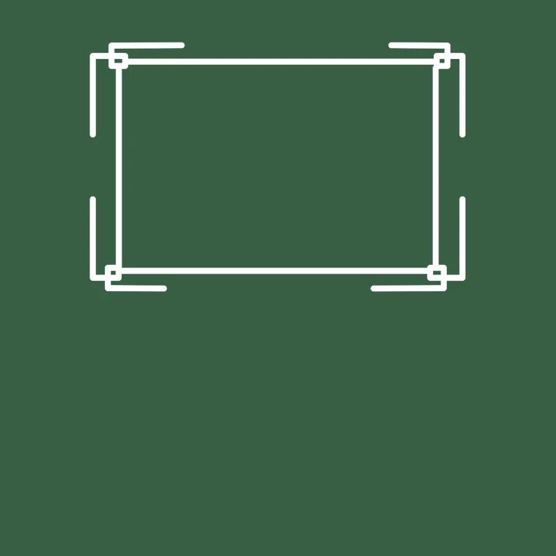 Rectangular frame in white basic text