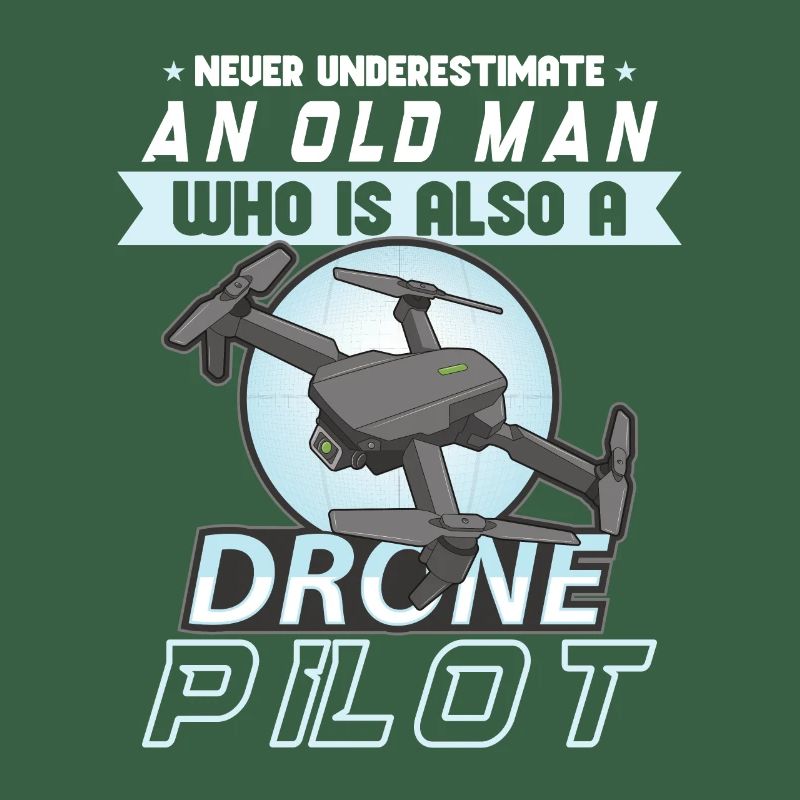 Drohne Pilot Opa Geschenkidee Alter Mann Mit