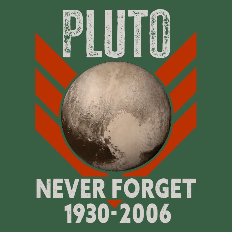 Never Forget Pluto Design Retro Style Funny Space