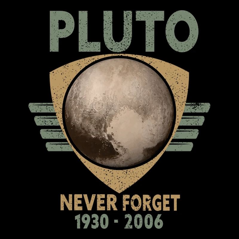 Never Forget Pluto Design Retro Style Funny Space