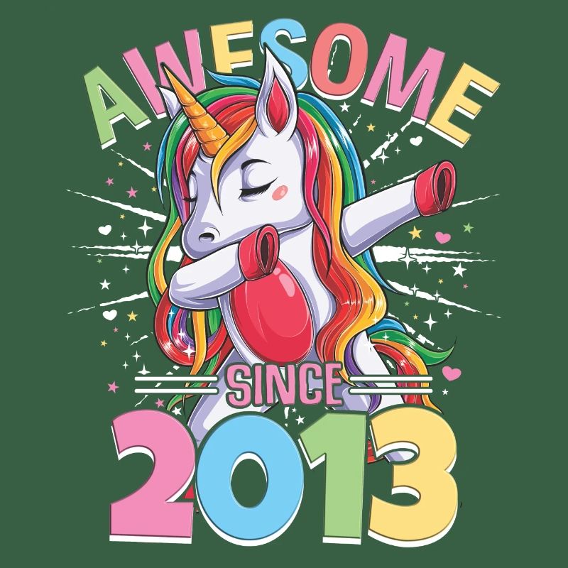 Regenbogen Einhorn 10. Geburtstag Mädchen 10 Jahre