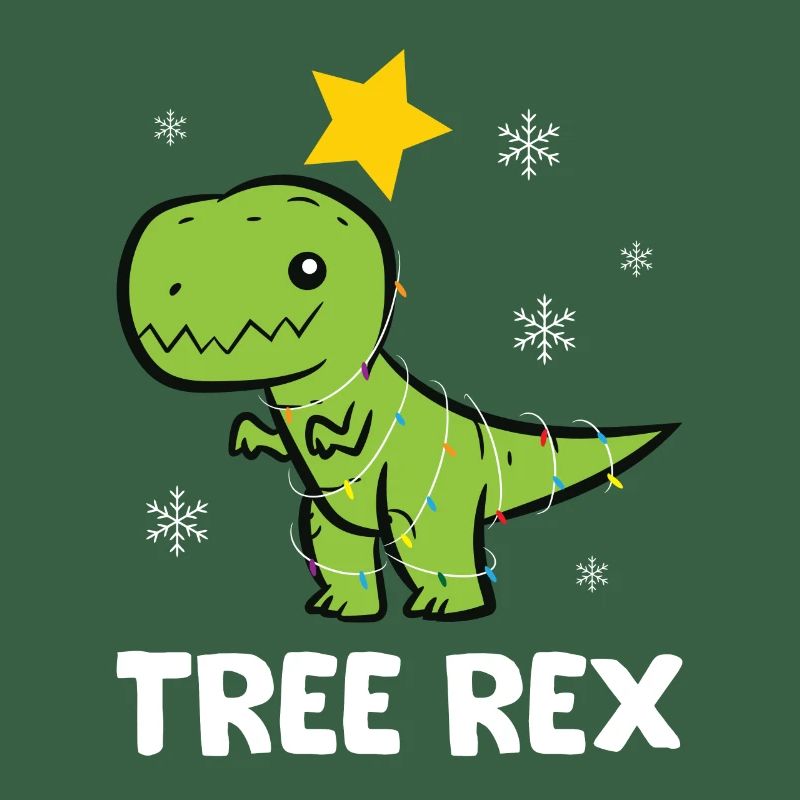 T-Rex - Tree Rex String Light Star Snowflake
