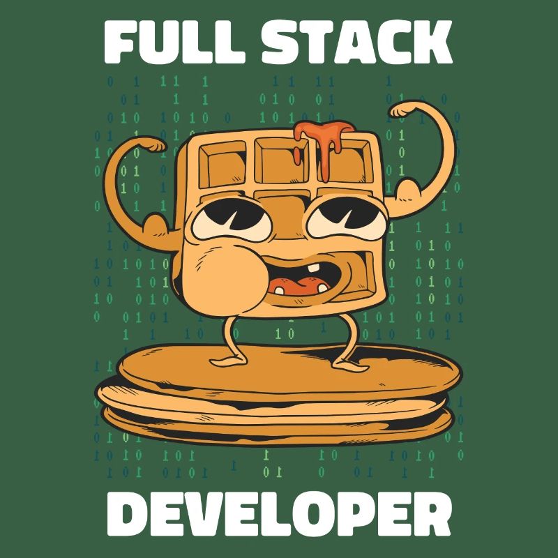 Funny Retro Full Stack Developer Art