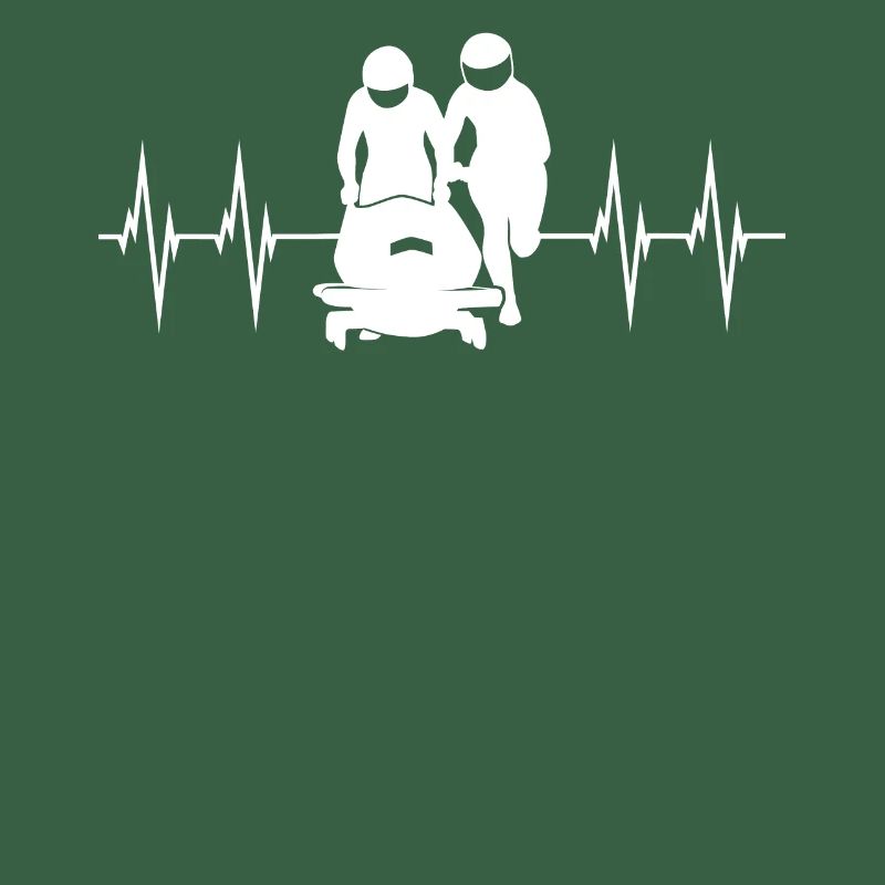 Bobsleigh driver ECG ligne bobsleighing bobsleigh cadeau
