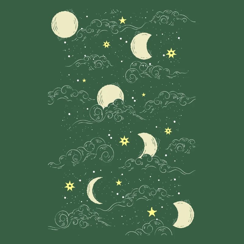Whimsigoth Celestial Moon Star Pattern