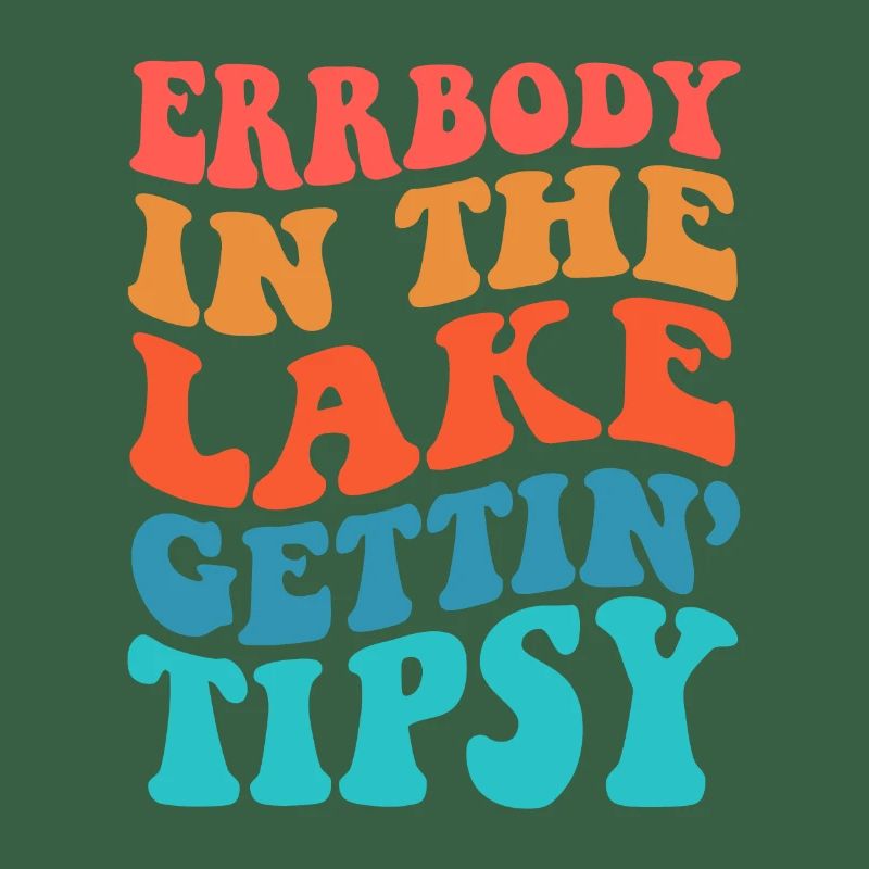 Tout le monde dans le lac devient tipsy retro groovy