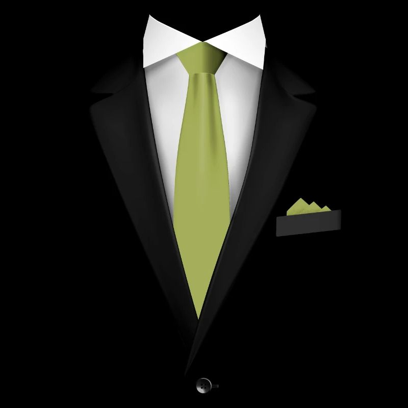 Smoking avec une cravate vert olive pour les mariages et