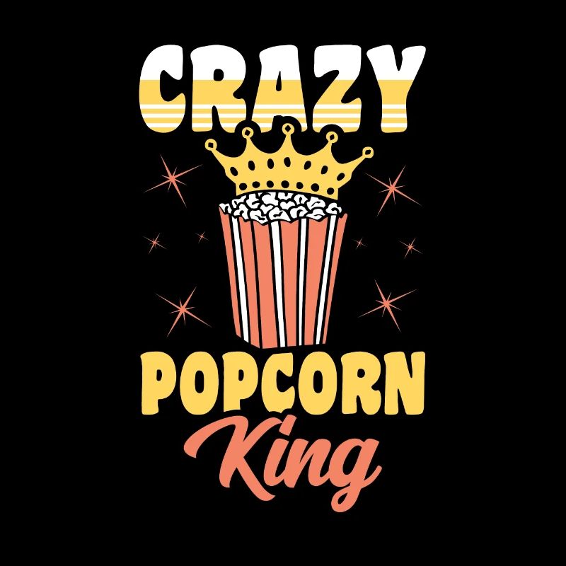 Crazy Popcorn King Lustiges Popped Corn Geschenk