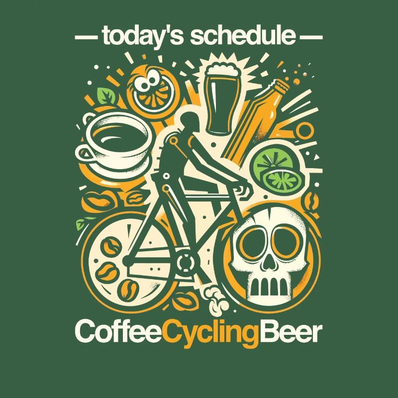 Das heutige Programm - Kaffee, Radfahren und Bier
