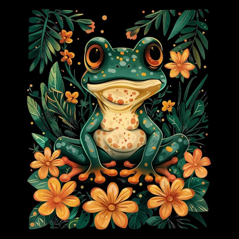 Cottagecore Cute Frog