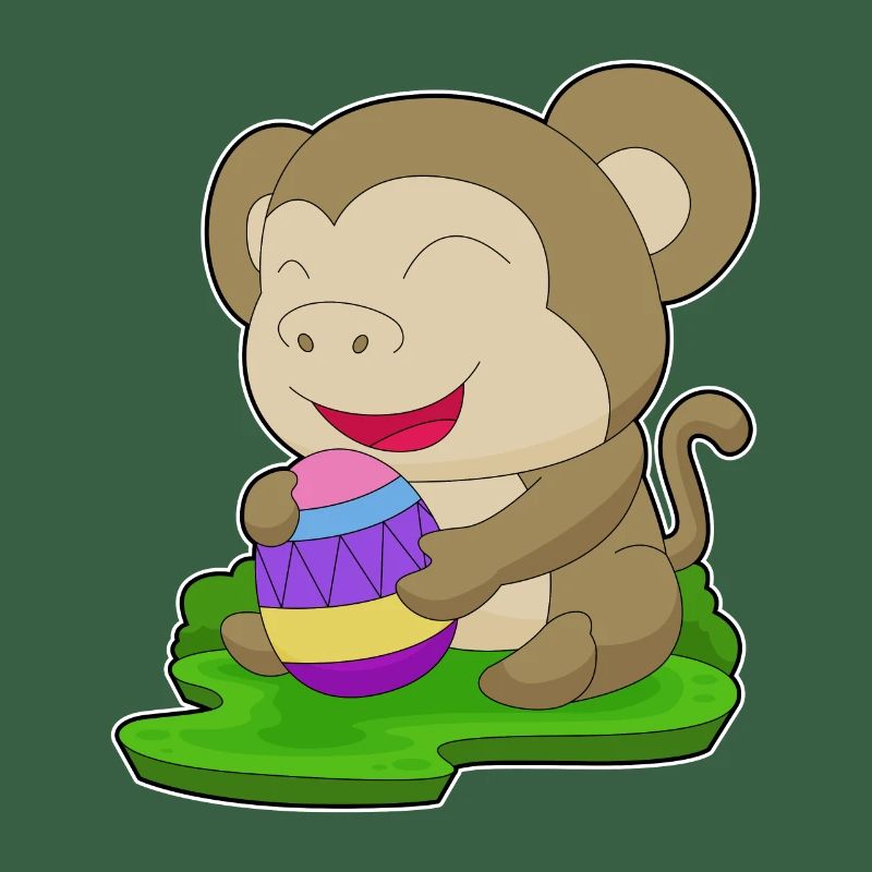Oeuf de Pâques Monkey Easter
