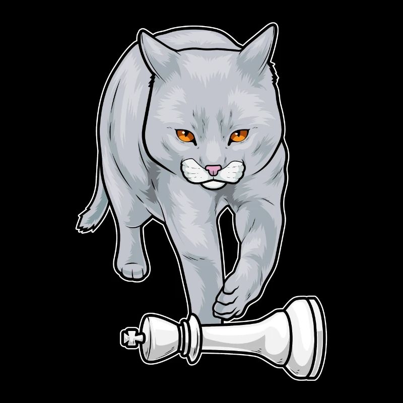 Katze Schachfigur König Schach
